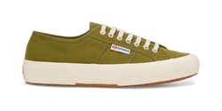 SUPERGA HERRINGBONE GREEN MILITARY OFF WHITE